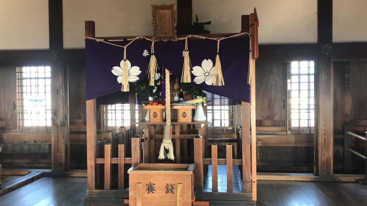 刑部(長壁)神社。大天守6層に祀られている。
