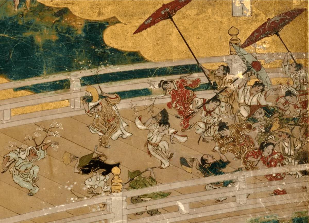 洛中洛外図屏風・舟木本(東京国立博物館より)