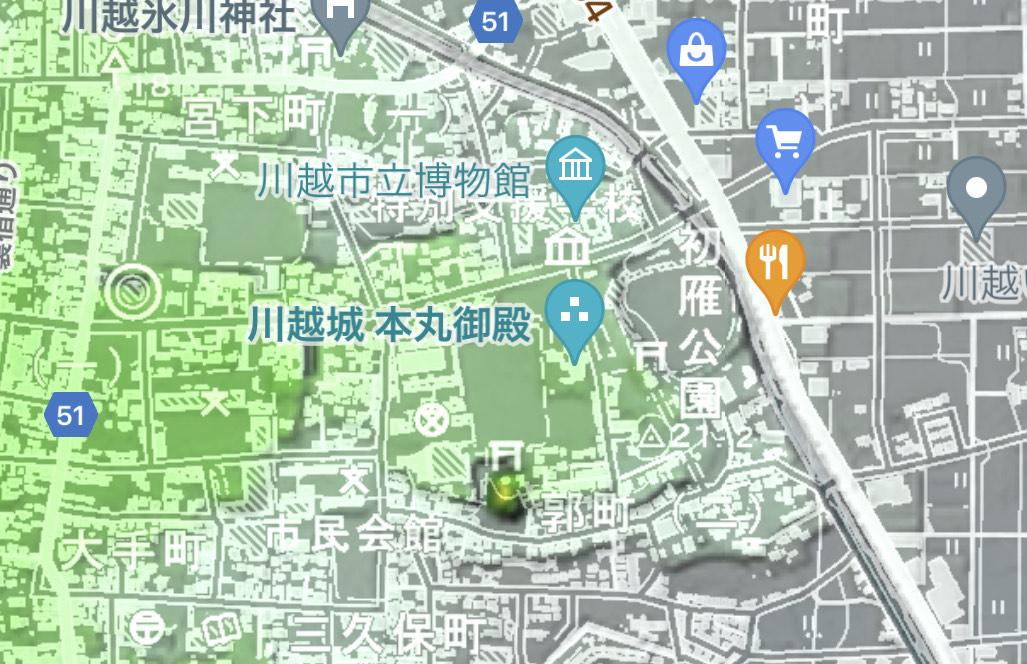 川越城地形