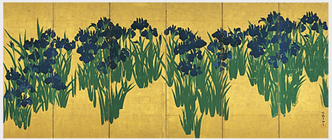 燕子花図屏風(出典:根津美術館)